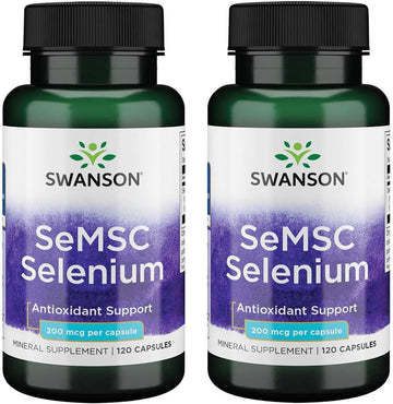 Swanson Semsc Selenium 200 Mcg 120 Capsules (2 Pack)