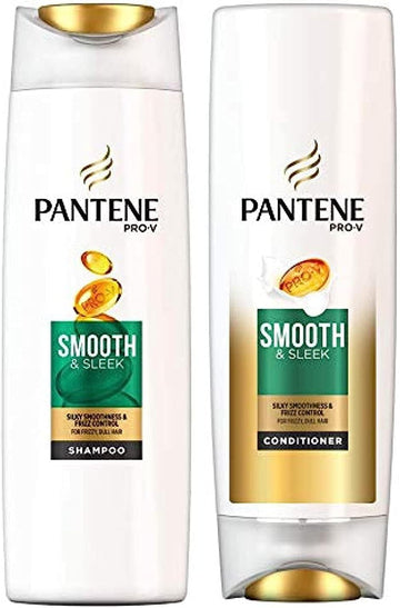 Pantene Pro-V Smooth & Sleek Shampoo & Conditioner Set, 500Ml And 350Ml