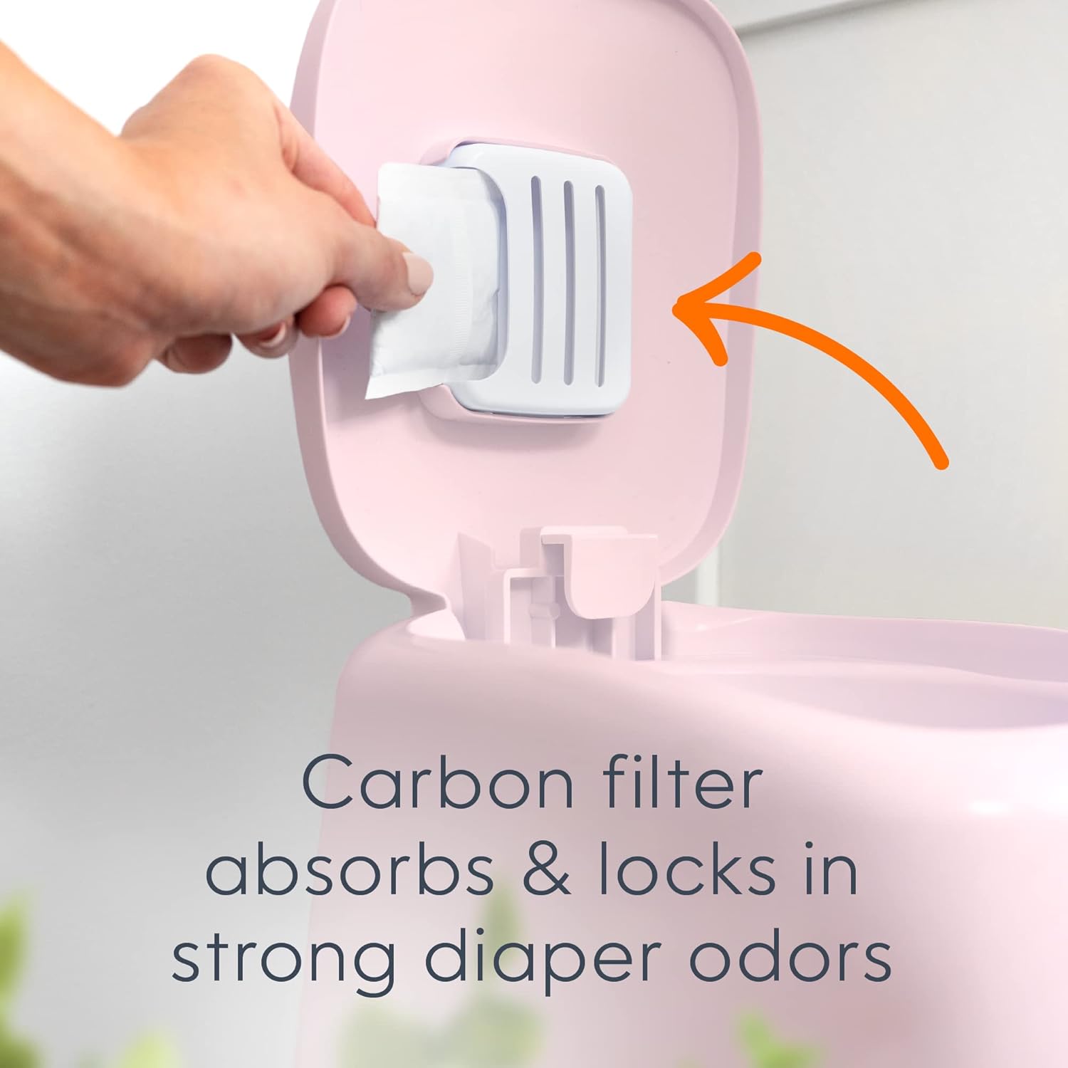 Playtex Diaper Genie Complete Pail with Built-In Odor Controlling Antimicrobial, Includes Pail & 1 Refill, Pink : Baby