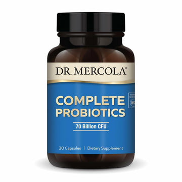 Dr. Mercola Complete Probiotics - 70 Billion Cfu - Supports Immune, Digestive & Gut Health - Features 10 Strains - Shelf Stable - Gmo-Free, Gluten-Free & Soy-Free - 30 Capsules (30 Servings)