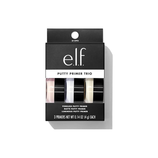 E.L.F. Cosmetics Putty Primer Trio, Includes Poreless Putty, Matte Putty & Luminous Putty, Travel Size, 0.14 Oz (4G) Each, 0.14 Ounces, Count 3 ( Pack Of 1)