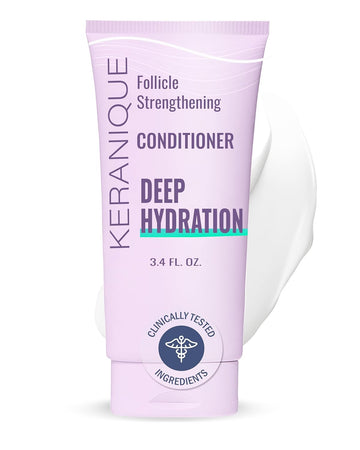 Keranique Keratin Conditioner Deep Hydration For Hair Growth And Thinning Hair, Volumizing, 8 Ounce