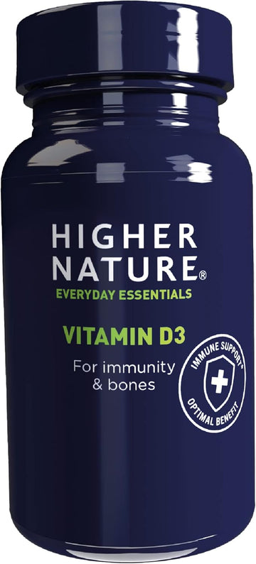 Higher Nature - Vitamin D3 - Supports Immunity - Supports Muscle Function - The Sunshine Vitamin - 120 Capsules