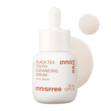 Innisfree Black Tea Youth Serum, Korean Anti-Aging Treatment With Niacinamide For Radiance, Firm Skin, Hydration, And Visible Skin Renewal