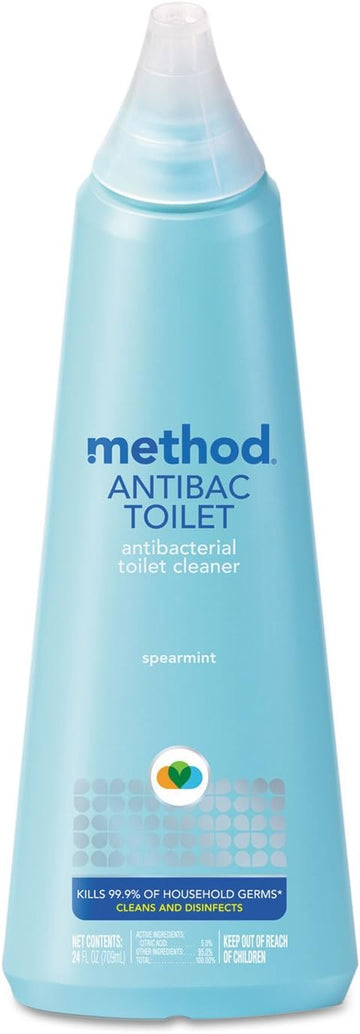 Method Antibacterial Toilet Bowl Cleaner, Spearmint, Kills 99.9% of Household Germs, 24 Fl Oz (Pack of 6)