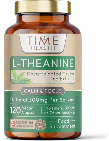 New: L-Theanine - Natural Green Tea Extract (Decaf) - 120 Capsules - 300Mg L-Theanine Per Serving - Sleep & Relaxation Support - Mental Clarity - Non-Synthetic Theanine - Uk Made - Zero Additives