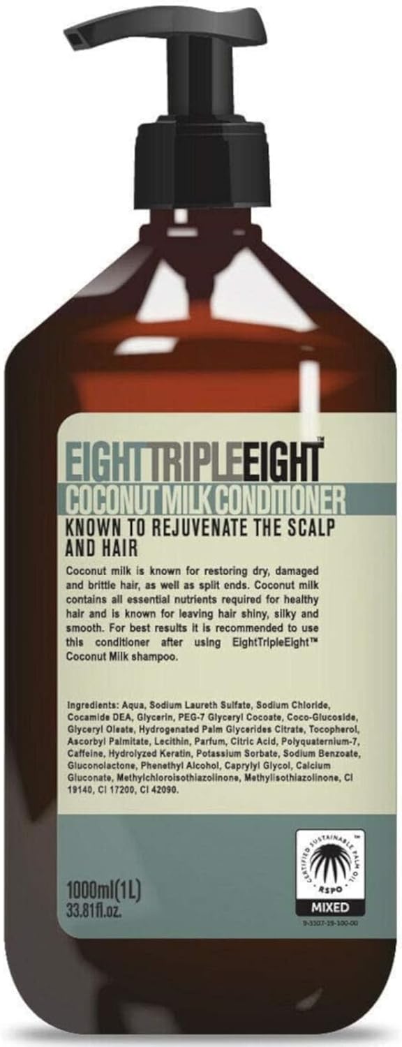 Eight Triple Eight Coconut Milk 2X Shampoo & 2X Conditioner 1L