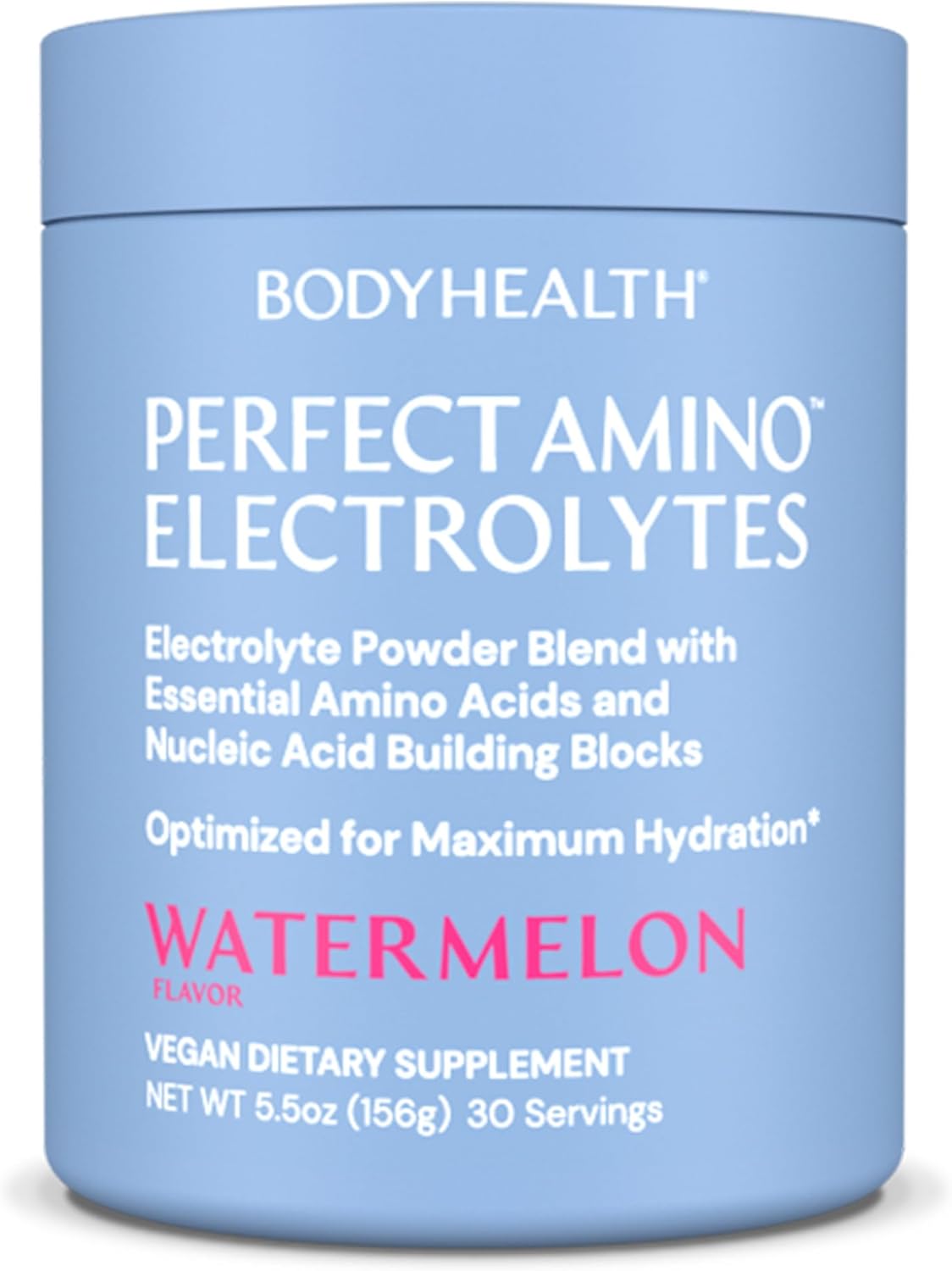 Bodyhealth Perfectamino Electrolytes Powder, Hydration Powder, Sugar Free Keto Electrolyte Drink Mix, Non Gmo, Watermelon Flavor (30 Servings)