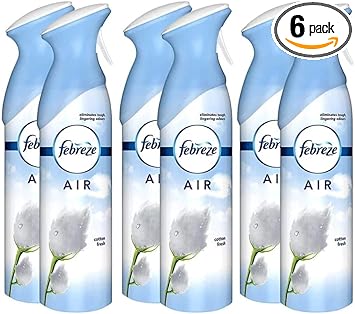 Cotton Fresh Air Freshener Air Effects Odor-Eliminating Spray 300ml /10.1oz PACK OF 6 : Health & Household