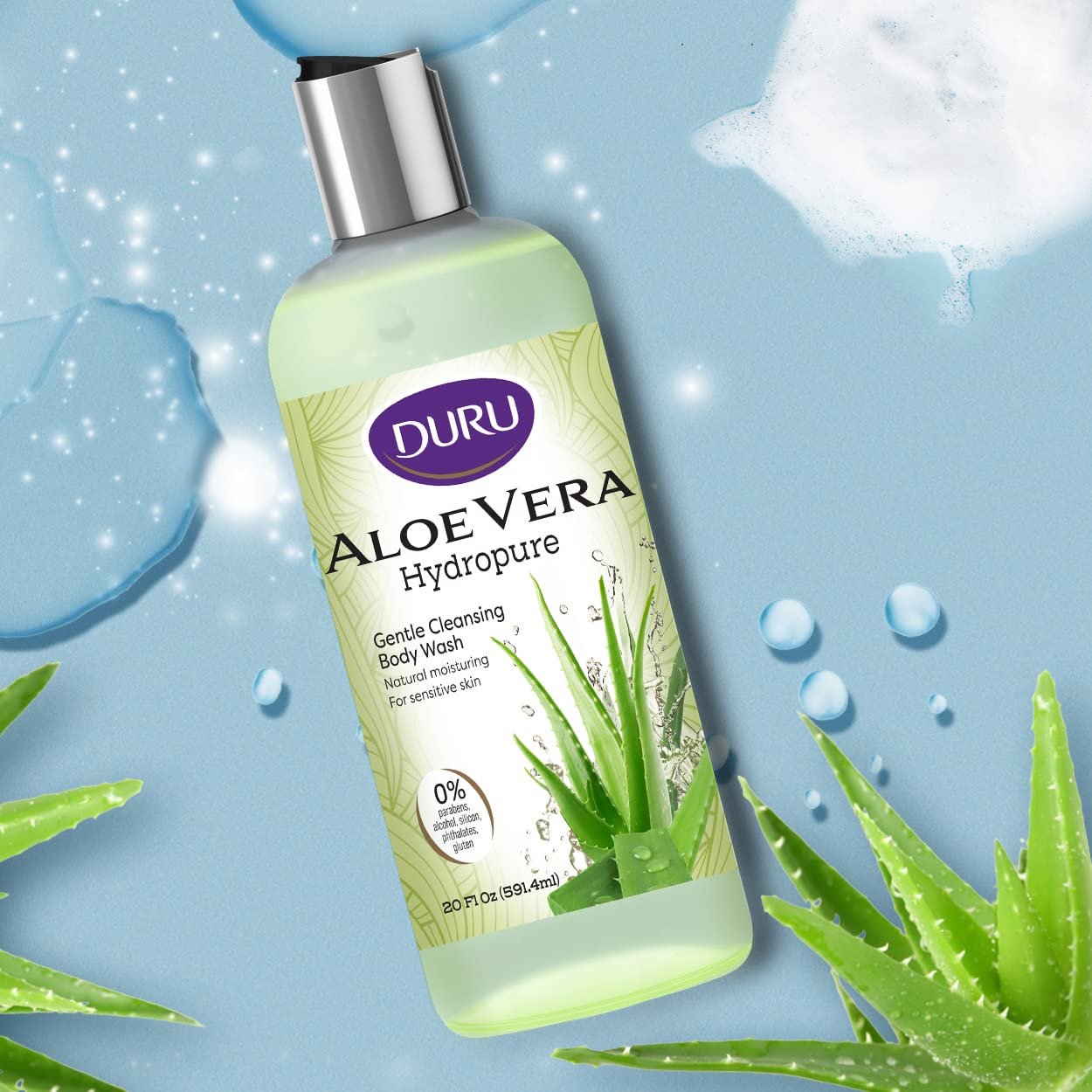 Duru Aloe Vera Body Wash - Gentle Cleansing Moisturizing Sensitive Skin Shower Gel Paraben Free Alcohol Free Silicone Free Phthalete Free Gluten Free Body Wash : Beauty & Personal Care