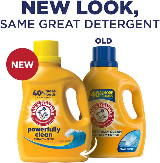 Arm & Hammer Clean Burst, 105 Loads Liquid Laundry Detergent, 105 Fl Oz