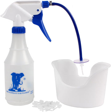 Doctor Easy Elephant Ear Washer Bottle System - Ear Wax Remover With Basin And 20 Extra Disposable Tips