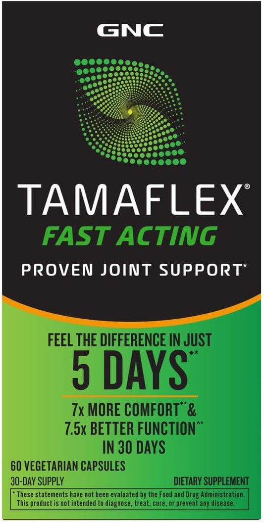 Gnc Tamaflex Fast Acting, 60 Vegetarian Capsules, Joint Support