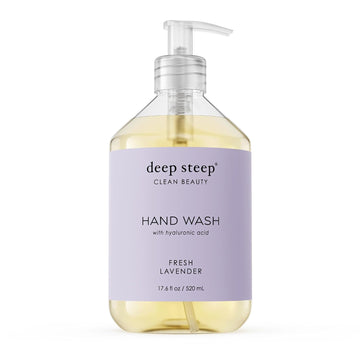 Deep Steep Liquid Hand Wash, Pure Coconut, 17.6 Oz – Moisturizing Cleanser With Olive Oil, Aloe Vera, Glycerin & Hyaluronic Acid – Vegan, Clean Beauty, Soft & Nourished Hands