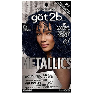 Got2B Metallics Permanent Hair Color, M66 Blue Charcoal