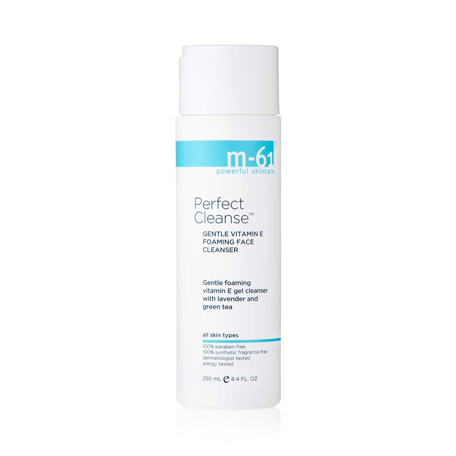 M 61 Perfect Cleanse | Daily Gentle, Foaming Cleanser With Vitamin E, Lavender, Green Tea, 8.2 Fl Oz
