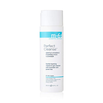 M 61 Perfect Cleanse | Daily Gentle, Foaming Cleanser With Vitamin E, Lavender, Green Tea, 8.2 Fl Oz