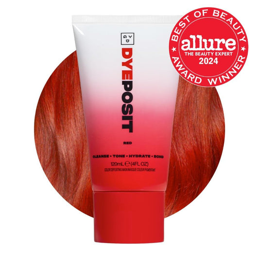 Good Dye Young Color Depositing Mask, Dyeposit Color Depositing Conditioner, Toning Treatment, Tone & Enhance Color-Treated Hair - Semi Permanent Hair Dye, Vegan And Cruelty-Free (Red) 4 Fl Oz