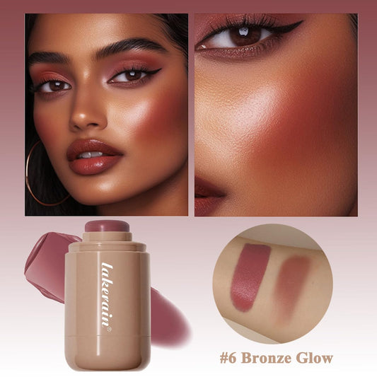 Cream Blush Stick, Natural-Looking Matte Finish Makeup Blush Stick, Hydrating Long Lasting Lightweight Blendable Blush For Cheeks (#5 Soft Mauve, 1 Pc)