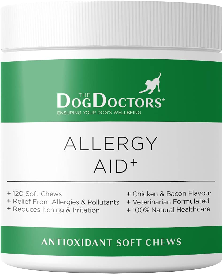 The Dog Doctors 120 Allergy Aid Bitesized Soft Chews | Helps Relieve Itchy Irritated Skin & Seasonal Allergies | Specially Designed With Powerful Antioxidants To Support A Healthy Immune System
