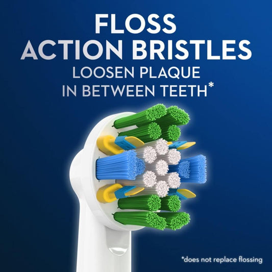 Oral-B Floss Action Replacement Brush Heads For An Oral-B Electric Toothbrush, Pack Of 4