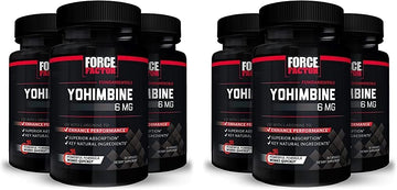 Force Factor Yohimbine Supplement For Men, Yohimbe Bark Extract With Superior Absorption To Enhance Performance, 6Mg Yohimbine Bark Pills With Key Natural Ingredients, 90 Capsules (6-Pack)