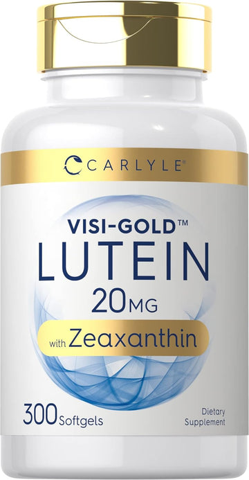 Carlyle Lutein And Zeaxanthin 20Mg | 300 Softgels | Eye Health Vitamins | Non-Gmo & Gluten Free Supplement