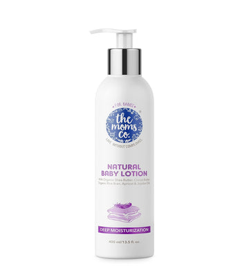 The Moms Co. Natural Baby Lotion, Soft Moisturizing Lotion for Baby, Body Lotion with Shea Butter, Avocado & Jojoba Oil (400ml)