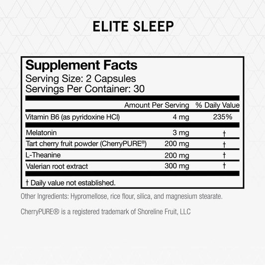 Momentous Elite Sleep Capsules, 30 Servings, Vegan, Gluten-Free, Nsf Certified