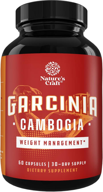 Pure Garcinia Cambogia Weight Loss Pills 95% HCA - Garcinia Cambogia Extract Herbal Supplement Fast Acting Natural Appetite Suppressant - Energy and Diet Pills for Women and Men with Hydroxycitrate