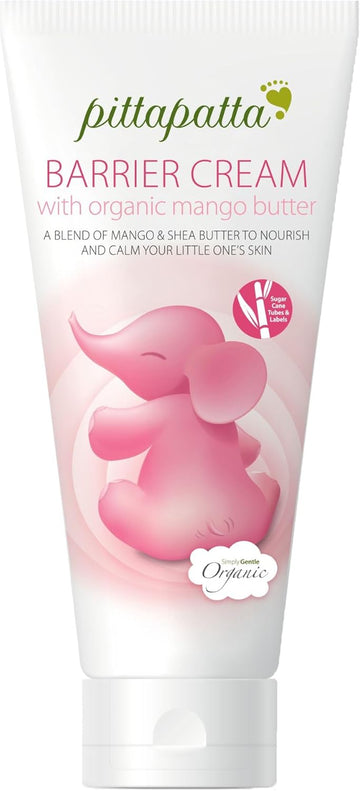 Pittapatta - Cheeky Baby, Organic Barrier Cream - Blend Of Mango & Shea Nut Butter - Soothe Baby Eczema & Psoriasis, Protects Against Harsh Weather, Relieve Itching - 150Ml