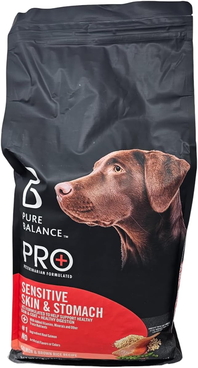 Pure Balance Pro+ Sensitive Skin And Stomach Salmon And Brown Rice Dry Dog Food, 8 Pound Bag