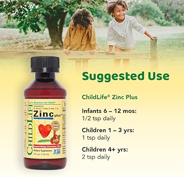 ChildLife Essentials Liquid Zinc Plus - All-Natural Support for Optima