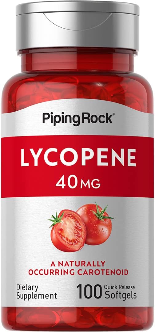 Piping Rock Lycopene Supplement | 40Mg | 100 Softgels | Carotenoids | Non-Gmo, Gluten Free