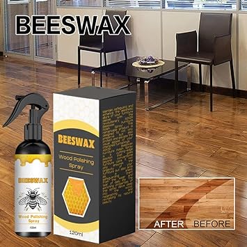 2 Pack Beeswax Spray Furniture Polish and Cleansing, Natural Beeswax Spray for Wood Furniture Floors - Original Beeswax Spray Cleansing for Living Rooms and Kitchens