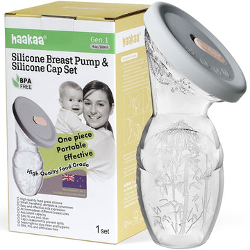 haakaa Manual Breast Pump Breast Milk Collector Without Base 4oz/100ml+Lid