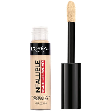 L'Oreal Paris Makeup Infallible Full Wear Waterproof Matte Concealer, Full Coverage, Ivory, 0.33 Fl. Oz