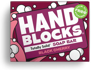 Hand Blocks: Black Cherry - Cold Processed Natural Soap Bars - Plastic, Palm, Sls, Sles & Paraben Free