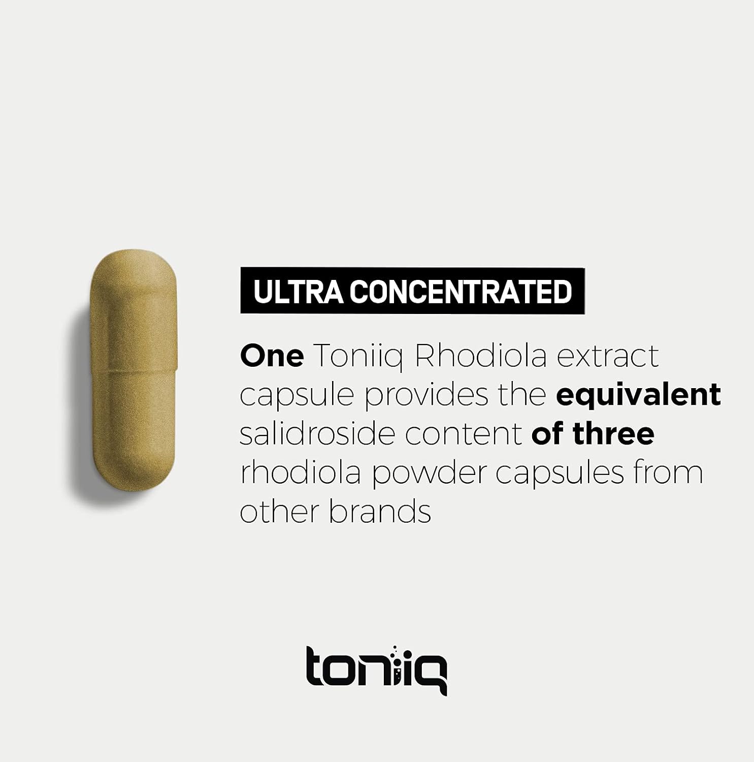 Toniiq Triple-Strength 600mg Rhodiola Rosea - 120 Capsules - 5% Salidroside Concentrated Extract - Highly Purified and Bioavailable : Health & Household