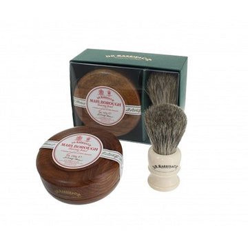 D.R. Harris & Co. Marlborough Mahogany Shaving Bowl (100G) And Shaving Brush, Shaving Gift Set : Beauty & Personal Care