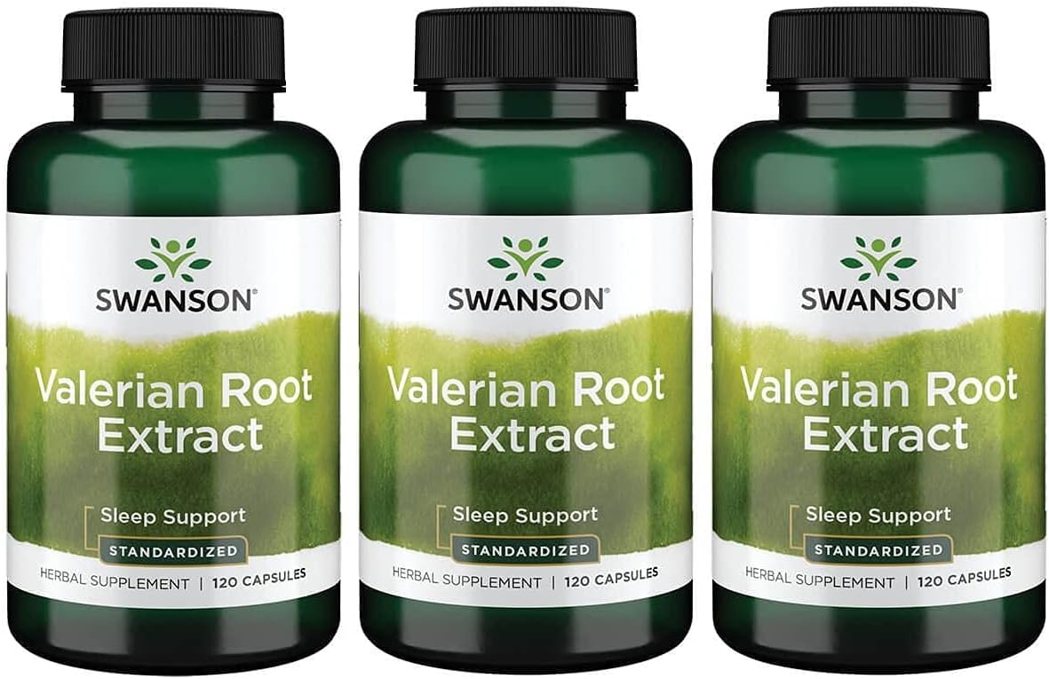 Swanson Valerian Root (Standardized) 200 Milligrams 120 Capsules (3 Pack)