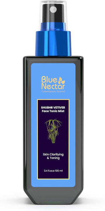 Blue Nectar Shubhr Steam Distilled Vetiver Toner Water & Cooling Calming Face Tonic Mist |Alcohol Free | Chemical & Preservative Free