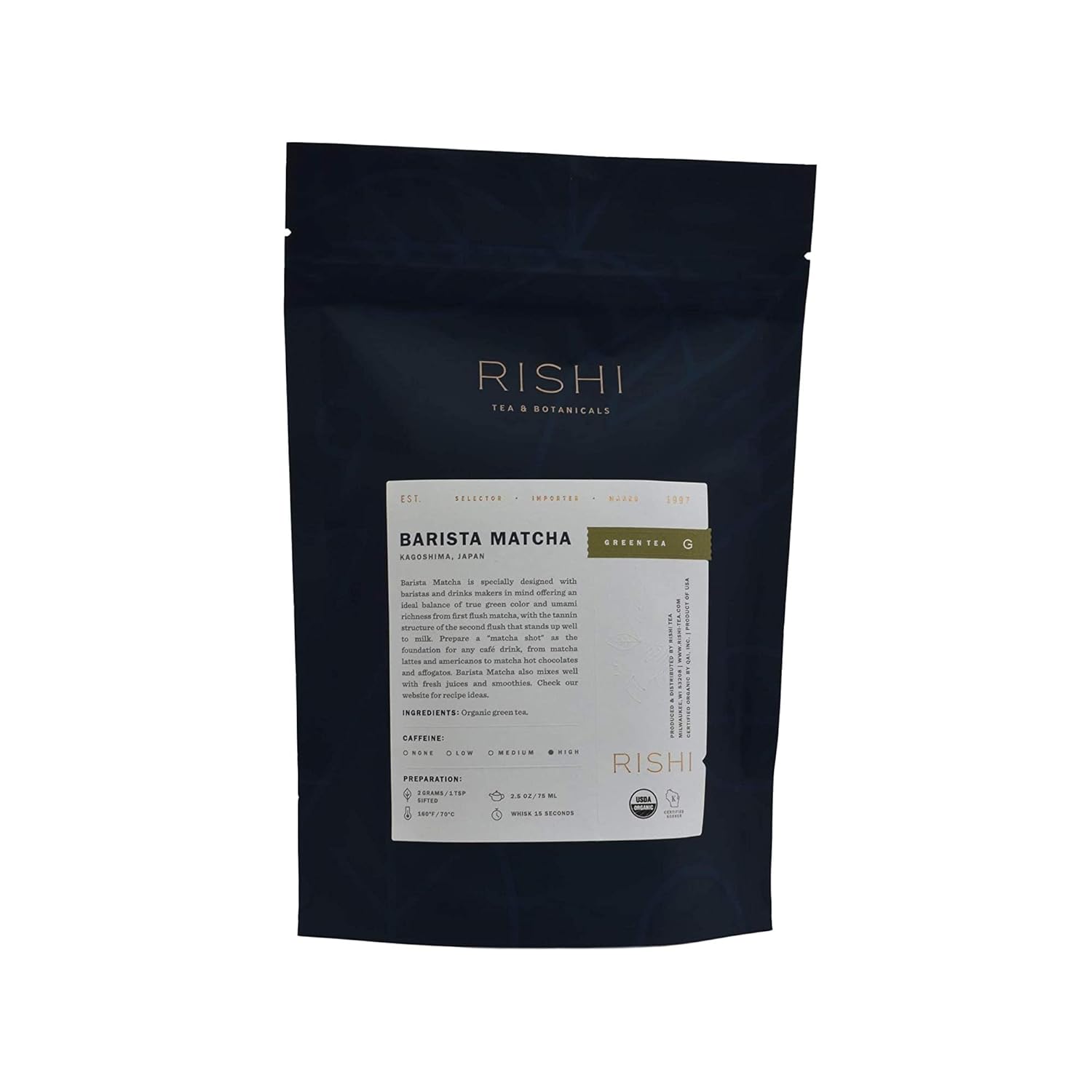 Rishi Tea Teahouse & Barista Matcha - Organic Japanese First Harvest Ceremonial Grade Matcha & Cafe-Quality Matcha Latte Green Tea Powder - 3.52 Ounces Each, 100+ Servings : Grocery & Gourmet Food