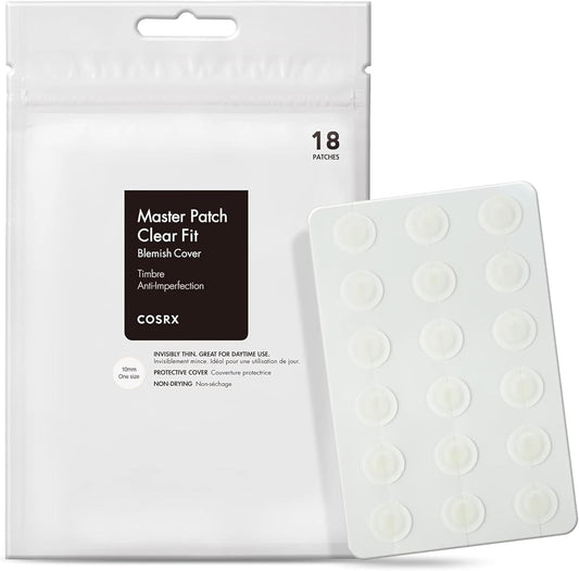 Cosrx Master Pimple Patch Clear Fit 18 Patches In1 Size | Hydrocolloid Pimple Patches For Blemish, Zit, Spot, Pimple Treatment | Fast Healing Ane Patch