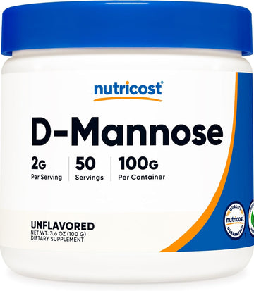 Nutricost D-Mannose Powder 100 Grams (50 Servings) - Non-Gmo And Gluten Free