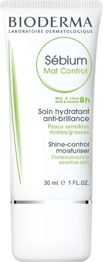 Bioderma Sébium Mat Control - Mattifying Face Cream For Combination To Oily Skin, Controls Shine, Refines Skin Texture & Appearance Of Blemishes, 30Ml