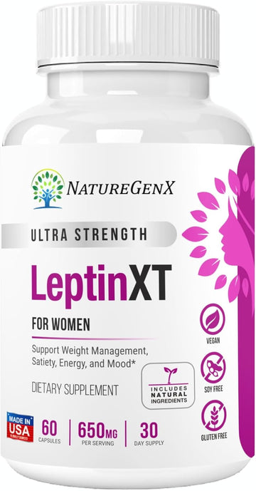 Leptinxt - Leptin Supplements For Weight Loss For Women, Healthy Fat Burner Pills, Advanced Strength Fat Burners For Women Weight Loss, Ideal Womens Fat Burner & Diet Pills, 60 Ct