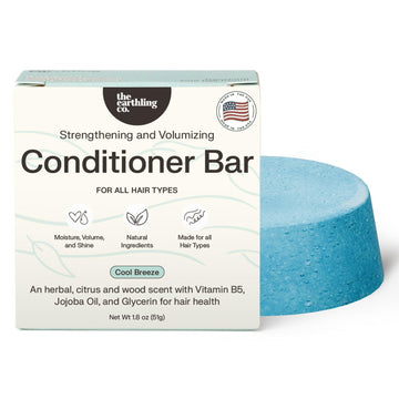 The Earthling Co. Conditioner Bar - Promote Hair Growth, Strengthen & Moisturize All Hair Types - Paraben & Sulfate Free Formula With Natural Ingredients For Dry Hair (Cool Breeze, 1.8 Oz)