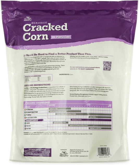 Manna Pro Chicken Scratch - Usa Purple Corn, Treat For Chicken Coop, Duck Food, Chicken Supplies - 10 Pounds