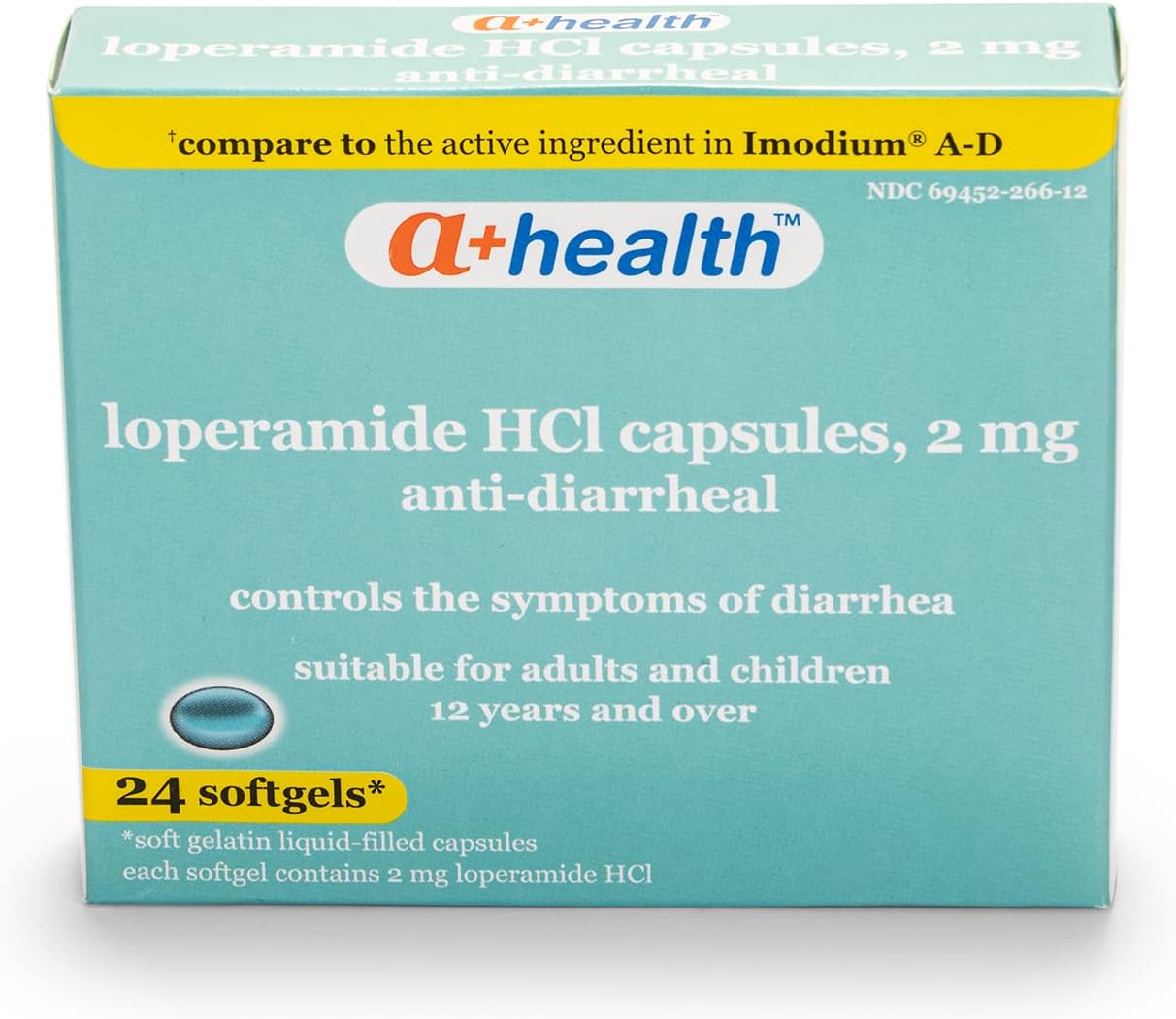 Loperamide Hcl 2 Mg Softgels, Anti-Diarrheal, Made in USA, 24 Count (Pack of 1)